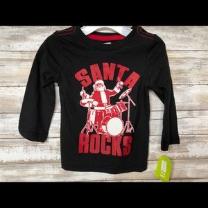 Crazy 8 Boys Christmas Santa Rocks T-Shirt